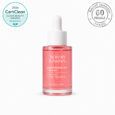 Niacinamide 10% + TXA 4% Dark Spot Correcting Serum -pullo valkoisella taustalla