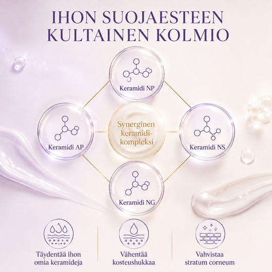 Ihon suojaa vahvistava keramidikompleksi Night Cream Skin Renewing -voiteessa